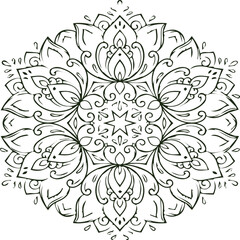 Beautiful flower art and mandala vector design