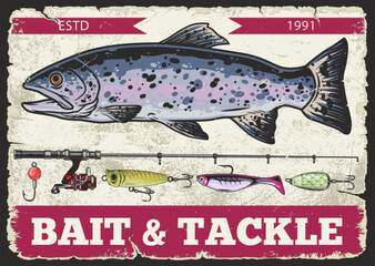 Fishing gear illustration and tackle bait