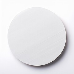 white round sticky note on white background
