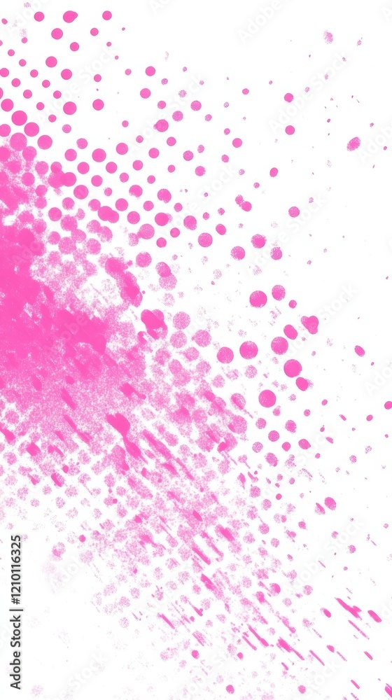 Poster Radiant halftone design with vibrant fuchsia tones creating dynamic visual energy in contemporary art