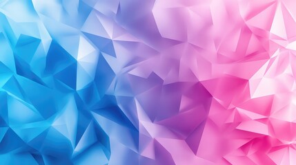 Obraz premium Vibrant Synthwave Low Poly Background in Gradient Pink and Blue with Geometric Shapes and Abstract Textures Ideal for Digital Art and Design Use