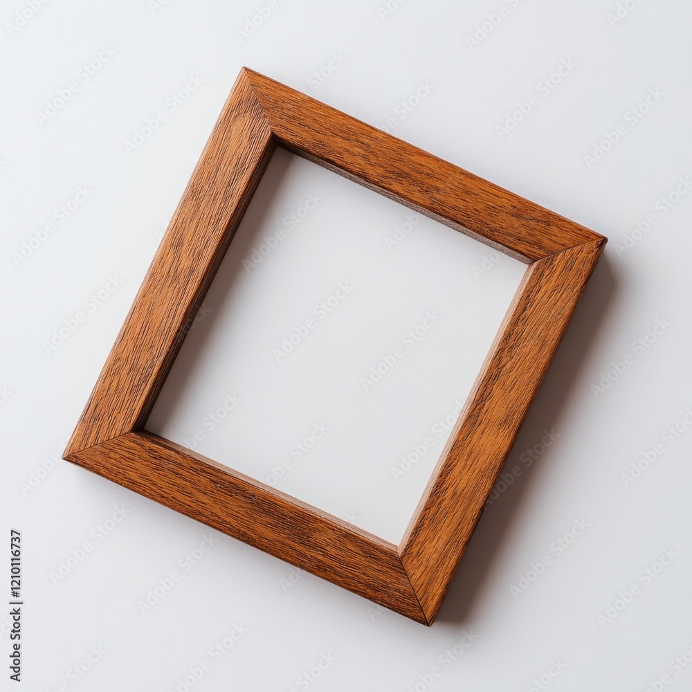 Poster polished wooden picture frame resting on a light-colored surface with a simple design