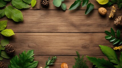Sustainable Living Aesthetic with Natural Elements and Wood Background Promoting Eco Friendly Lifestyle Principles and Design Ideas