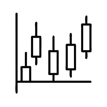 recommend clip art: candlestick chart icon, candlestick chart line art - simple line art of candlestick chart, perfect for candlestick chart logos and icons