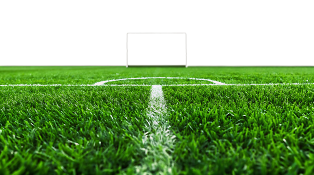 grass soccer field isolated on white background PNG.AI GENERATED
