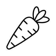 carrot icon, carrot line art - simple line art of carrot, perfect for carrot logos and icons