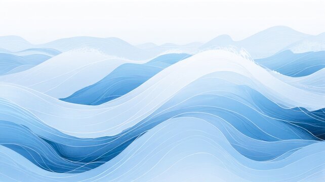 fondo olas marinas abstractas estilo acuarela