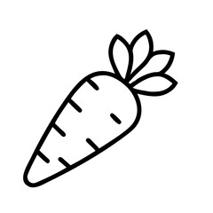 carrot icon, carrot line art - simple line art of carrot, perfect for carrot logos and icons