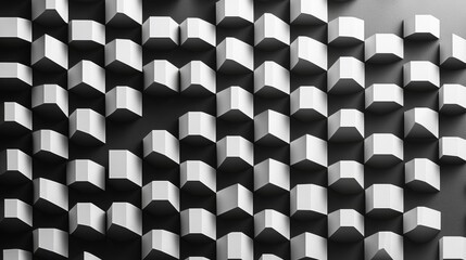 Fototapeta premium Abstract White Geometric Shapes Pattern Background