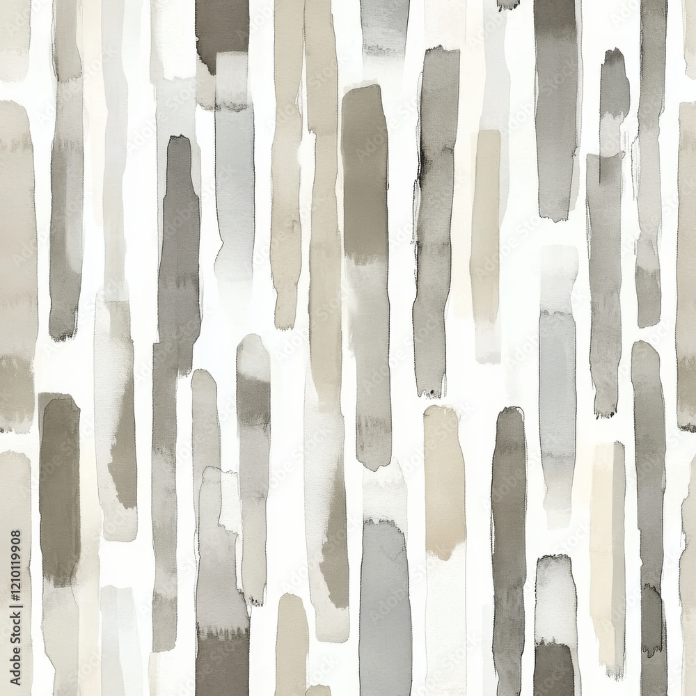 Poster gentle doodle cartoon drawings in watercolor showcasing soft gray patterns and textures in an artist