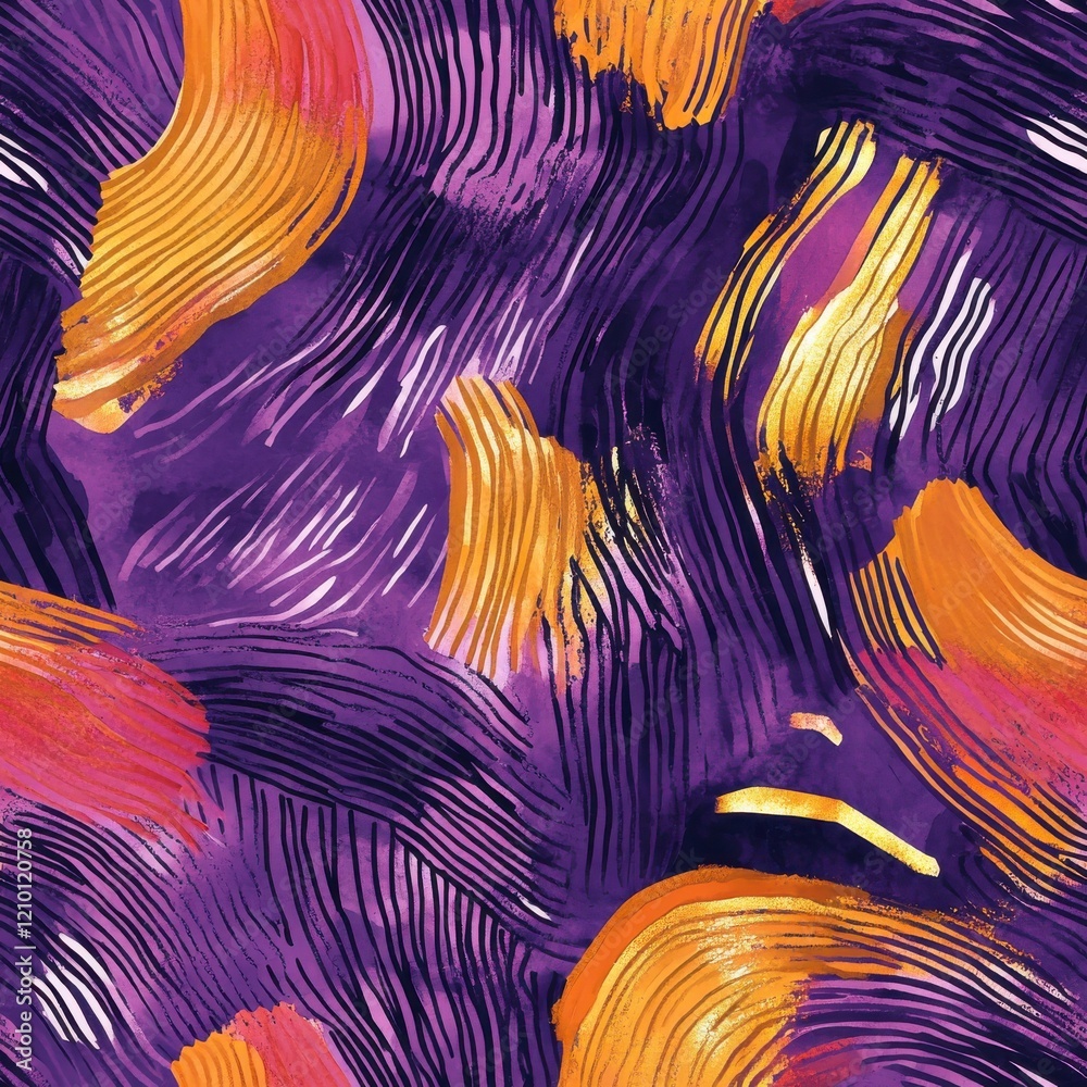 Poster dynamic watercolor doodle cartoon design with vibrant colors and abstract patterns