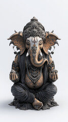 Fototapeta premium Intricately detailed 3D model of deity with elephant features, showcasing artistry and culture