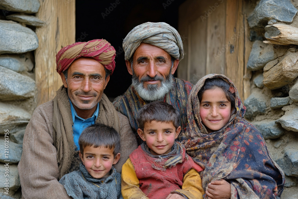 Canvas Prints Indian Family In Home