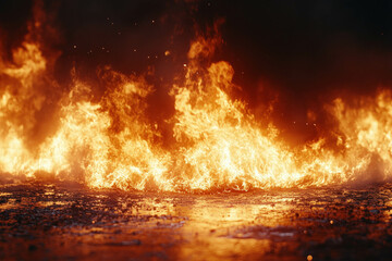 Naklejka premium Red Fire Background