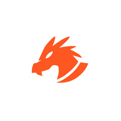 dragon head logo icon