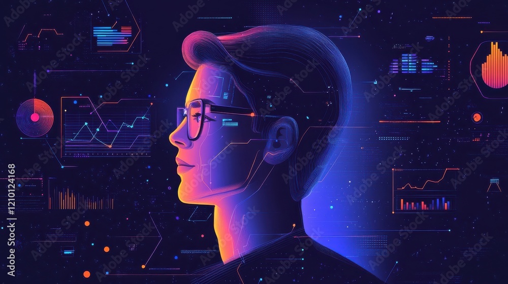 Poster bold design showcasing startup founders deep in thought about future innovations and business strate