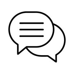 chat bubble icon, chat bubble line art - simple line art of chat bubble, perfect for chat bubble logos and icons
