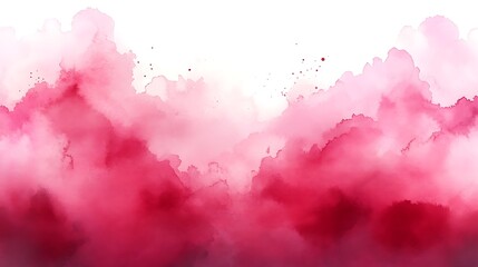Crimson Watercolor Abstract: A breathtaking abstract watercolor painting in shades of crimson and pink, evoking feelings of passion, romance, and serenity. The soft.