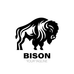 Fototapeta premium Bison Logo. Bison Logo Design. Bison Logo Brand. Bison Logo Vector Design Isolated on White Background