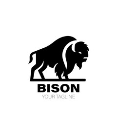 Fototapeta premium Bison Logo. Bison Logo Design. Bison Logo Brand. Bison Logo Vector Design Isolated on White Background