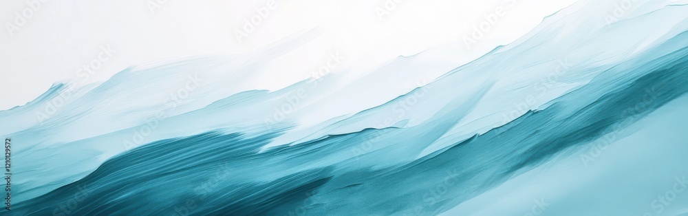 Poster Dynamic minimalist pencil strokes create a gradient with jagged edges resembling flowing water under soft sunlight