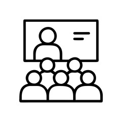 classroom icon, classroom line art - simple line art of classroom, perfect for classroom logos and icons