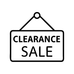 clearance sale icon, clearance sale line art - simple line art of clearance sale, perfect for clearance sale logos and icons