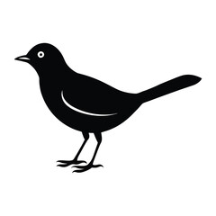 Lark Bird Vector Silhouette Elegant Wildlife Graphics for Nature-Inspired Designs