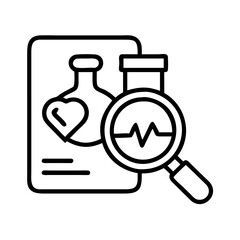 clinical research icon, clinical research line art - simple line art of clinical research, perfect for clinical research logos and icons