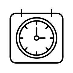 Obraz premium clock scheduled time icon, clock scheduled time line art - simple line art of clock scheduled time, perfect for clock scheduled time logos and icons