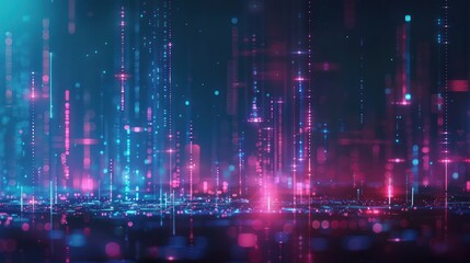 Fototapeta premium Abstract Digital Cityscape