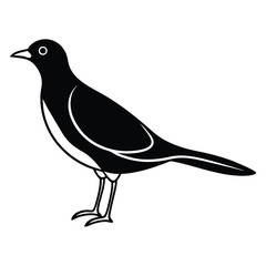 Lark Bird Vector Silhouette Elegant Wildlife Graphics for Nature-Inspired Designs