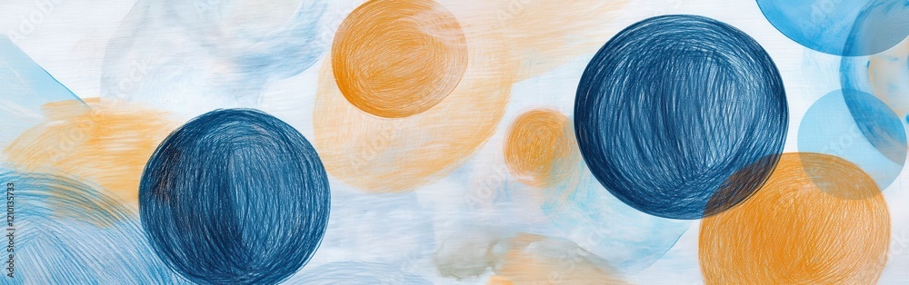 Poster colorful abstract pencil strokes create vibrant shapes with a pastel palette for artistic expression