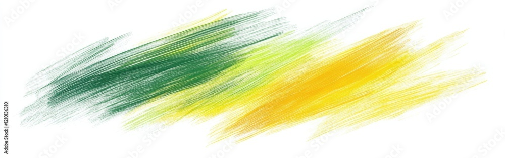 Poster captivating abstract pencil strokes blending green, yellow, and light tones creating a dynamic backg
