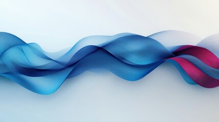 Abstract Blue and Pink Wave Design Illustration
