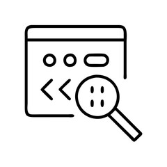 code linter icon, code linter line art - simple line art of code linter, perfect for code linter logos and icons