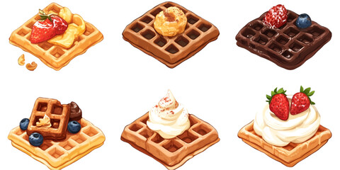 Assorted Edible Food Items Isolated on Transparent White Background