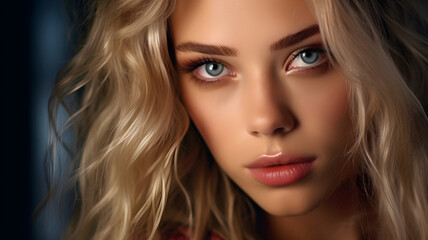 Naklejka premium Serene Blonde Portrait