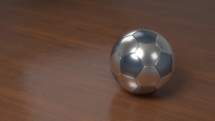 Fototapeta premium Soccer Ball Parquet