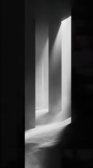 Monochrome Architectural Photography: Light and Shadow in Minimalist Interior