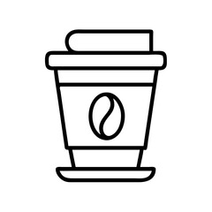 coffee cup icon, coffee cup line art - simple line art of coffee cup, perfect for coffee cup logos and icons