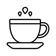 coffee cup icon, coffee cup line art - simple line art of coffee cup, perfect for coffee cup logos and icons