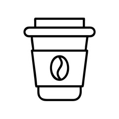 coffee cup icon, coffee cup line art - simple line art of coffee cup, perfect for coffee cup logos and icons