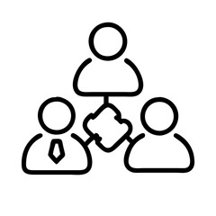 collaboration icon, collaboration line art - simple line art of collaboration, perfect for collaboration logos and icons