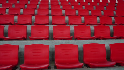 Fototapeta premium red seats in a stadium
