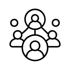 community icon, community line art - simple line art of community, perfect for community logos and icons