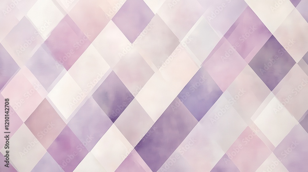 Aufkleber Minimalistic diamond-patterned texture in soft pastel colors creating a soothing visual effect for design use