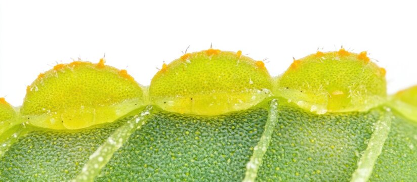 Leaf Galls Close-up Orange-spotted, Green, Macro