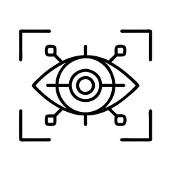 computer vision icon, computer vision line art - simple line art of computer vision, perfect for computer vision logos and icons