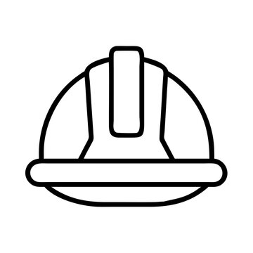 recommend clip art: construction helmet icon, construction helmet line art - simple line art of construction helmet, perfect for construction helmet logos and icons